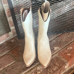 Women's Cream Western Boots
